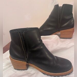 Patina: Women’s Black Leather Ankle Boots